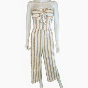 Love Tree Pinstripe Strapless Jumper Nautical